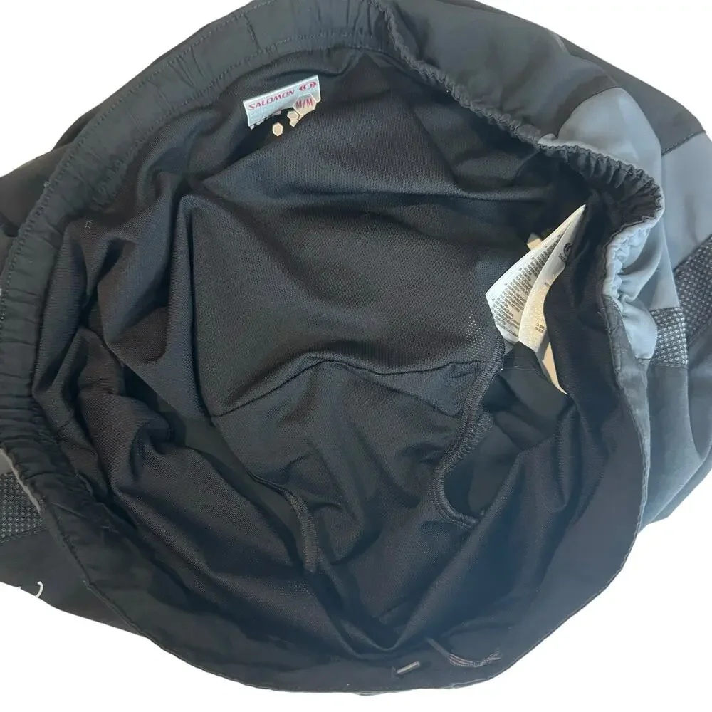 Salomon Womens Actilite Running Shorts M‎ Black Drawstring Waist